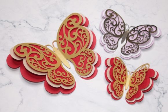 3D Paper Butterfly SVG: Shapes for Local Branding