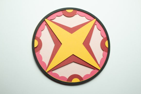 3D SVG Clocks: Pennsylvania Dutch Hex Sign Star