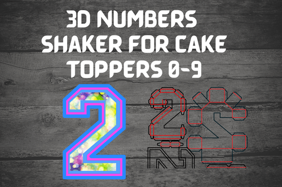 3D SVG Shapes Review: Numbers Shaker Topper