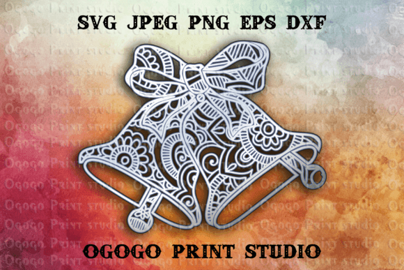 Bells SVG: 3D Layered Mandala Home Décor Asset