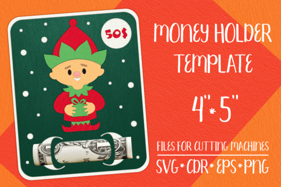 Christmas Elf Card Money Holder 3D SVG Review