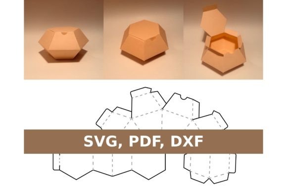 Crystal Box Template: 3D SVG Shapes for Crafters