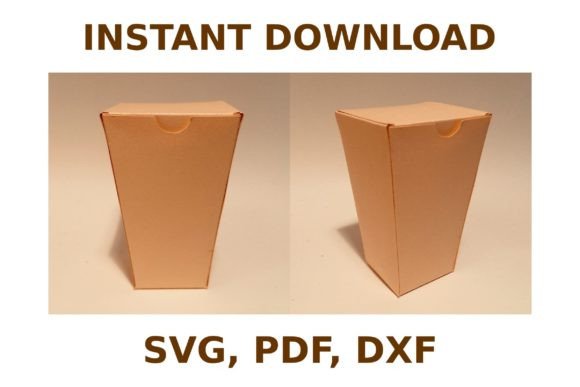 Cup Box Template: 3D SVG Shapes for Crafters