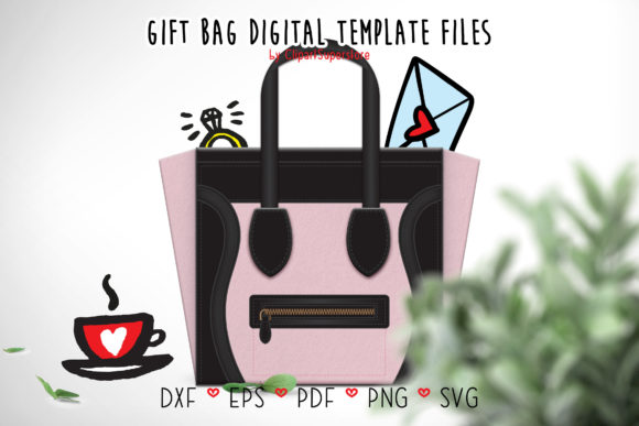 Gift Bag 👜 SVG Digital Template Files: 3D SVG Freebies