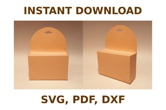 Hang Tab Box Template: 3D SVG Shapes for Retail