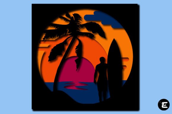 Layered Summer: 3D SVG for Shadow Boxes