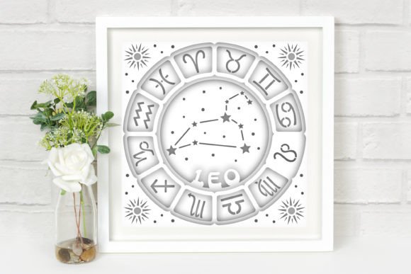 Leo Shadow Box Svg: 3D SVG for Shadow Boxes