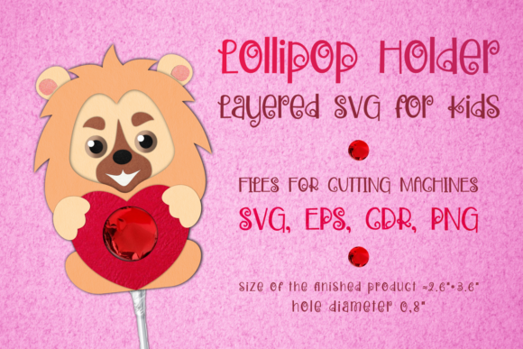 Lion Valentine Lollipop Holder SVG: 3D Shapes Review