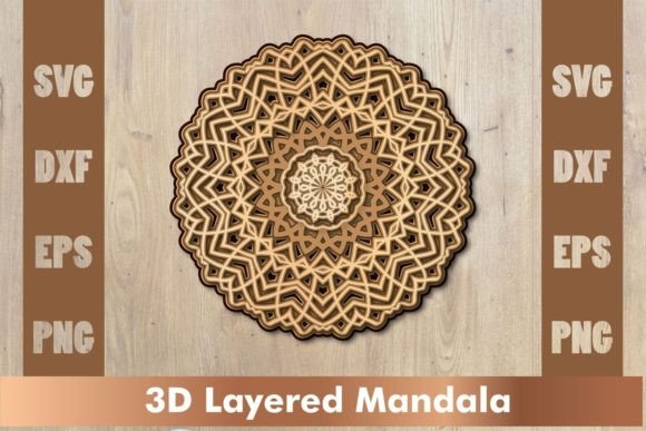 Mandala SVG DXF: 3D SVG Freebies for Brand Design