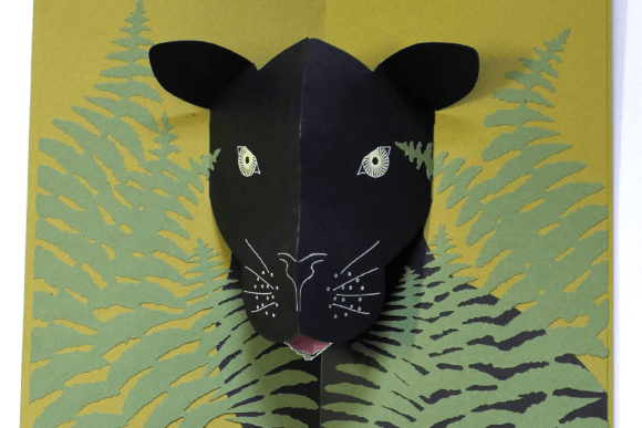 Panther Pop-up Card: 3D SVG for Animals Design