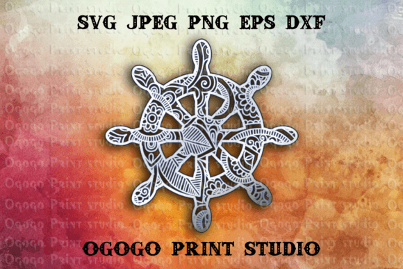 Ship's Wheel 3D SVG for Home Décor Projects