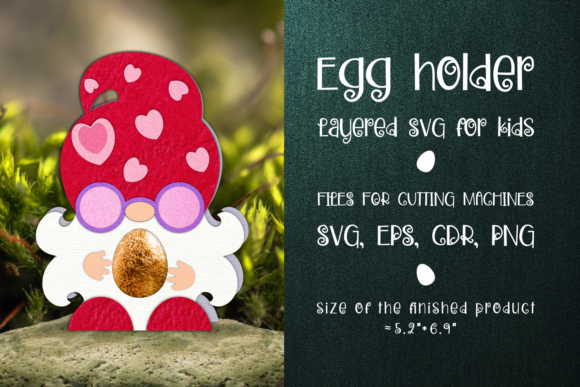 Valentine Gnome Egg Holder: 3D SVG Shapes Review